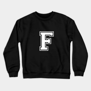 Initial Varsity Style Letter F Design Crewneck Sweatshirt